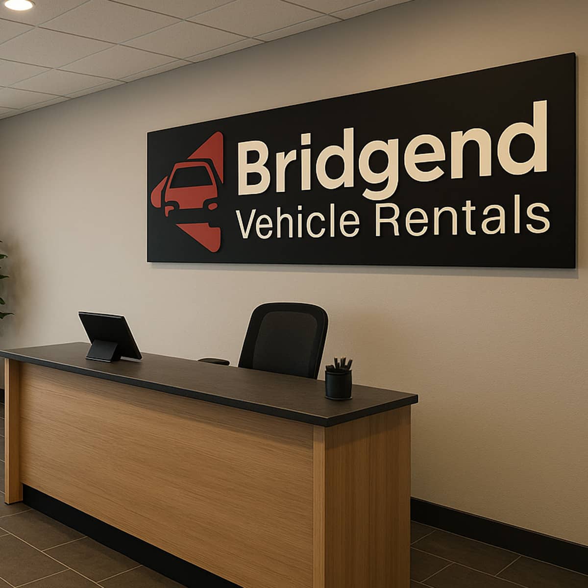 Bridgend Vehicle Rentals office reception area